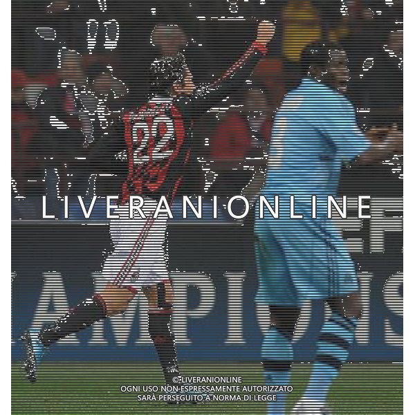 Champions League 2009/2010 Gruppo C MD5 Milano - 25.11.2009 AC Milan-Olympique Marsiglia Nella Foto: ESULTANZA DOPO IL GOL DI MARCO BORRIELLO DEL 1-0 /Ph.Vitez-Ag. Aldo Liverani