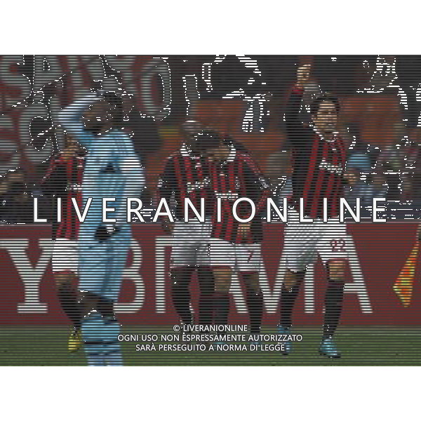 AC Milan-Olympique Marsiglia Champions League 2009/2010 Gruppo C MD5 Milano - 25.11.2009 Nella Foto: esultanza dopo il gol di marco borriello del 1-0 ©Luzzani/Ag. Aldo Liverani Sas
