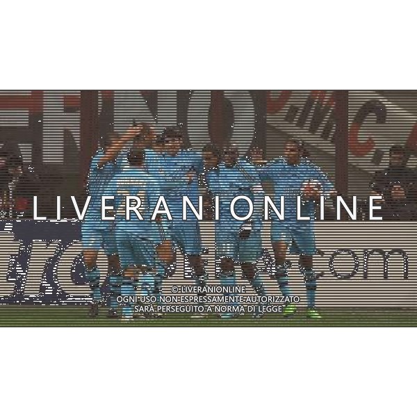 Champions League 2009/2010 Gruppo C MD5 Milano - 25.11.2009 AC Milan-Olympique Marsiglia Nella Foto: ESULTANZA DOPO IL GOL DEL PAREGGIO DI LUCHO /Ph.Vitez-Ag. Aldo Liverani