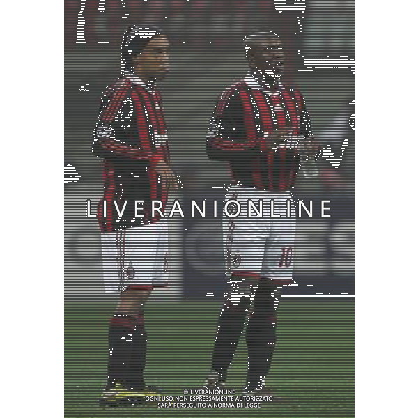 Milano 25-11-2009 Champions League 2009/10 milan-olympique Marsiglia 1:1 nella foto clarence seedorf e ronaldinho ph marco luzzani/ag aldo liverani s.a.s.