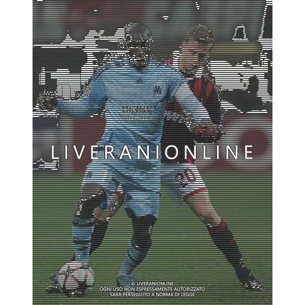 Milano 25-11-2009 Champions League 2009/10 milan-olympique Marsiglia 1:1 nella foto mamadou niang e ignazio abate ph marco luzzani/ag aldo liverani s.a.s.