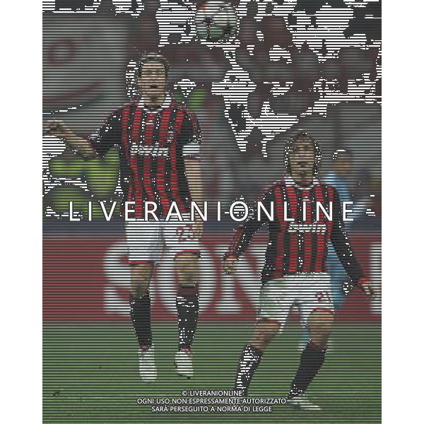 Milano 25-11-2009 Champions League 2009/10 milan-olympique Marsiglia 1:1 nella foto massimo ambrosini e andrea pirlo ph marco luzzani/ag aldo liverani s.a.s.