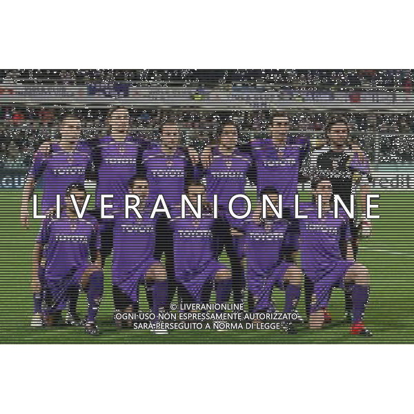 FIRENZE, 24/11/2009, CHAMPIONS LEAGUE 2009-2010 FIORENTINA OLYMPIQUE LIONE NELLA FOTO: FORMAZIONE FIORENTINA 2009/10 FOTO AG. A. LIVERANI S.A.S.