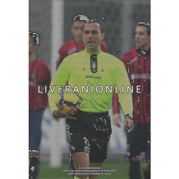 Atalanta - Lumezzane Coppa Italia Tim Cup 26/11/2009 nella foto arbitro guida ©pasinetti/Agenzia Aldo Liverani Sas