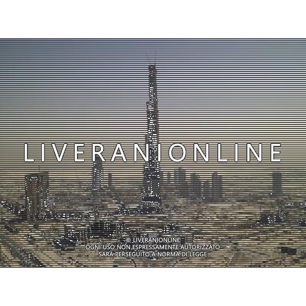 Aerial view of Burj Dubai and surrounding area, Dubai, UAE. © PHOTOSHOT - AG. ALDO LIVERANI SAS ITALY ONLY DUBAI - EMIRATI ARABI