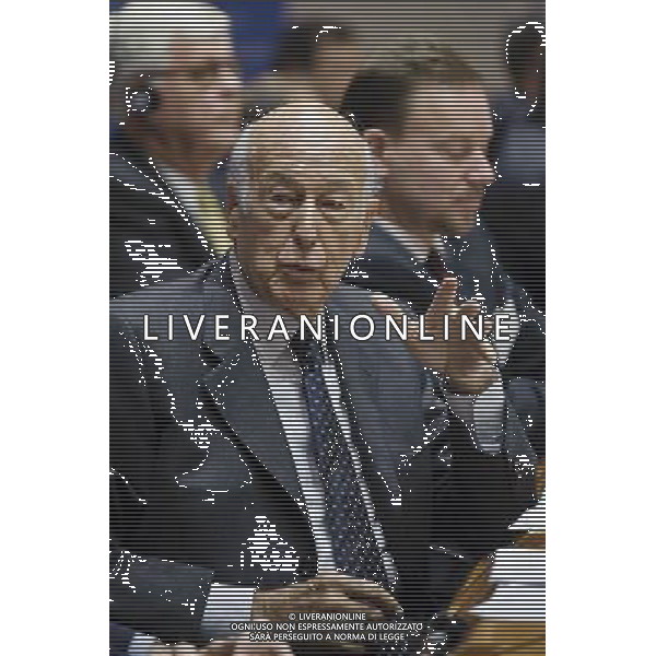 BRUXELLES - VALERY GISCARD D\'ESTAING ( ex Presidente della Repubblica Francese) nel palazzo del Parlamento Europeo, durante la prima conferenza stampa dell\'Atomium Culture. © Wiktor Dabkowski - Photoshot - Ag. Aldo Liverani sas ITALY ONLY