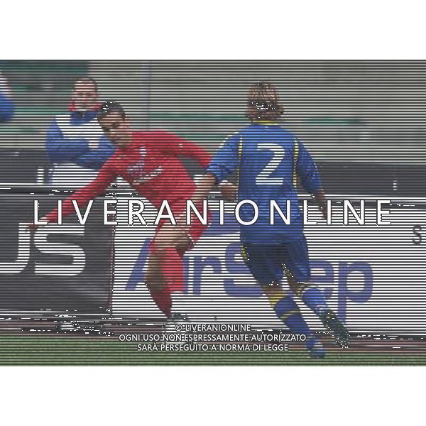 VERONA-RIMINI LEGA PRO 06/12/2009 NELLA FOTO GIACOMINI FOTO PAOLA GARBUIO-AG ALDO LIVERANI