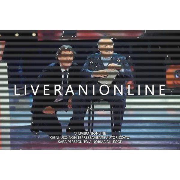 ROMA - STUDI DELLA DEAR 06/12/2009 TRASMISSIONE TELEVISIVA \'DOMENICA IN\' nella foto: MASSIMO GILETTI E MAURIZIO COSTANZO ©BRUNI/AGENZIA ALDO LIVERANI SAS