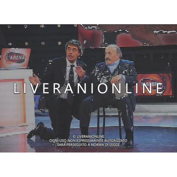 ROMA - STUDI DELLA DEAR 06/12/2009 TRASMISSIONE TELEVISIVA \'DOMENICA IN\' nella foto: MASSIMO GILETTI E MAURIZIO COSTANZO ©BRUNI/AGENZIA ALDO LIVERANI SAS