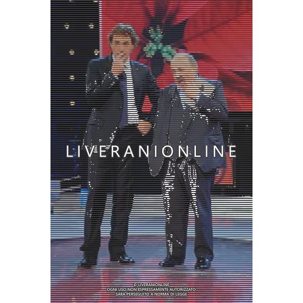 ROMA - STUDI DELLA DEAR 06/12/2009 TRASMISSIONE TELEVISIVA \'DOMENICA IN\' nella foto: MASSIMO GILETTI E MAURIZIO COSTANZO ©BRUNI/AGENZIA ALDO LIVERANI SAS