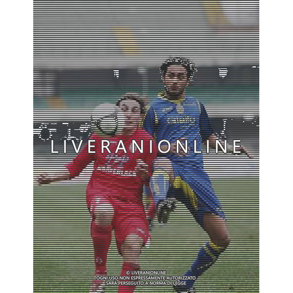 VERONA 06/12/2009 PRIMA DIVISIONE GIRONE B HELLAS VERONA-RIMINI CALCIO NELLA FOTO:NOLE\' ANGELO RAFFAELE E ESPOSITO GENNARO FOTO PAOLA GARBUIO/AG.ALDO LIVERANI