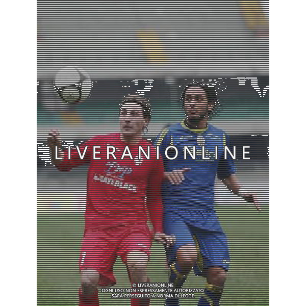 VERONA 06/12/2009 PRIMA DIVISIONE GIRONE B HELLAS VERONA-RIMINI CALCIO NELLA FOTO:NOLE\' ANGELO RAFFAELE ESPOSITO GENNARO FOTO PAOLA GARBUIO/AG.ALDO LIVERANI