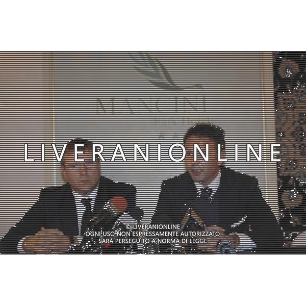 Roma - 08/12/2009 - Park Hotel Mancini - Presentazione del nuovo allenatore del Catania Calcio Sinisa Mihajlovic- nella foto: Pietro LO MONACO e Sinisa MIHAJLOVIC ph. Corradetti / Aldo Liverani sas