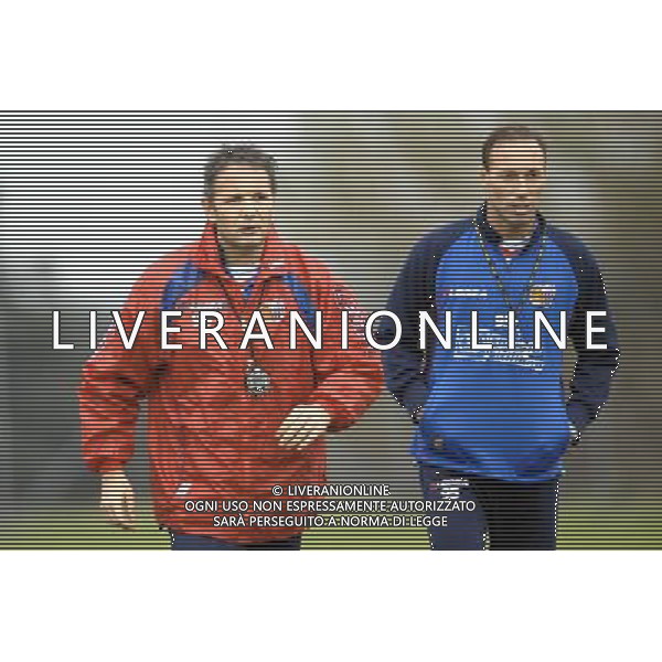 Roma - 08/12/2009 - Park Hotel Mancini - Allenamento del nuovo allenatore del Catania Calcio Sinisa Mihajlovic- nella foto: Sinisa MIHAJLOVIC e Dario MARCOLIN ph. Corradetti / Aldo Liverani sas