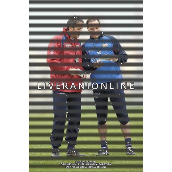 Roma - 08/12/2009 - Park Hotel Mancini - Allenamento del nuovo allenatore del Catania Calcio Sinisa Mihajlovic- nella foto: Sinisa MIHAJLOVIC e Dario MARCOLIN ph. Corradetti / Aldo Liverani sas
