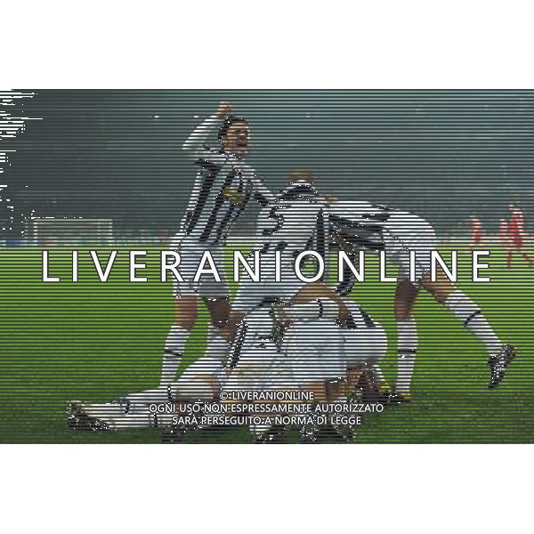 08-12-2009 Torino Sport-Calcio Juventus Bayern Monaco Champions League 2009/2010 Nella foto: l\'Esultanza di david trezeguet dopo il gol ©Alessandro Falzone/ag ALDO LIVERANI SAS