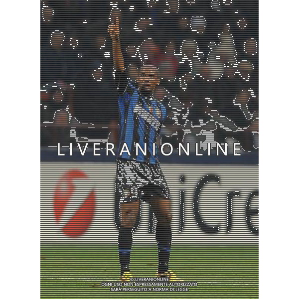 Champions League 2009/2010 Gruppo F MD6 Milano - 09.12.2009 FC Inter-FC Rubin Kazan Nella Foto: SAMUEL ETO\'O ESULTANZA DOPO IL GOL /Ph.Vitez-Ag. Aldo Liverani