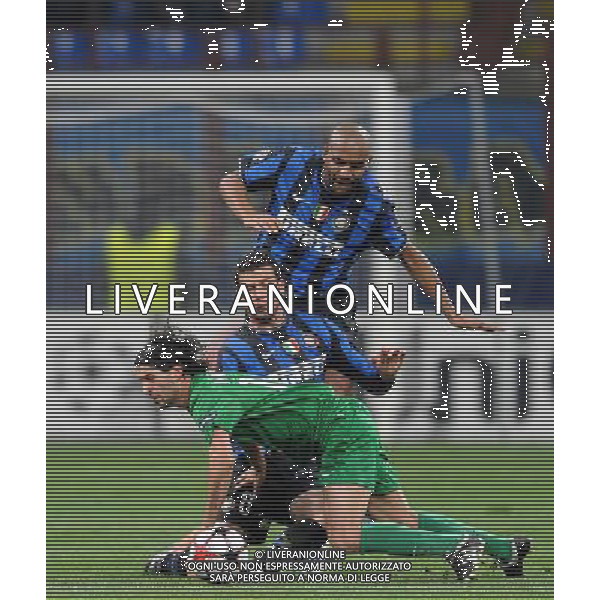 Champions League 2009/2010 Gruppo F MD6 Milano - 09.12.2009 FC Inter-FC Rubin Kazan Nella Foto:DOMINGUEZ-THIAGO MOTTA-MAICON /Ph.Vitez-Ag. Aldo Liverani