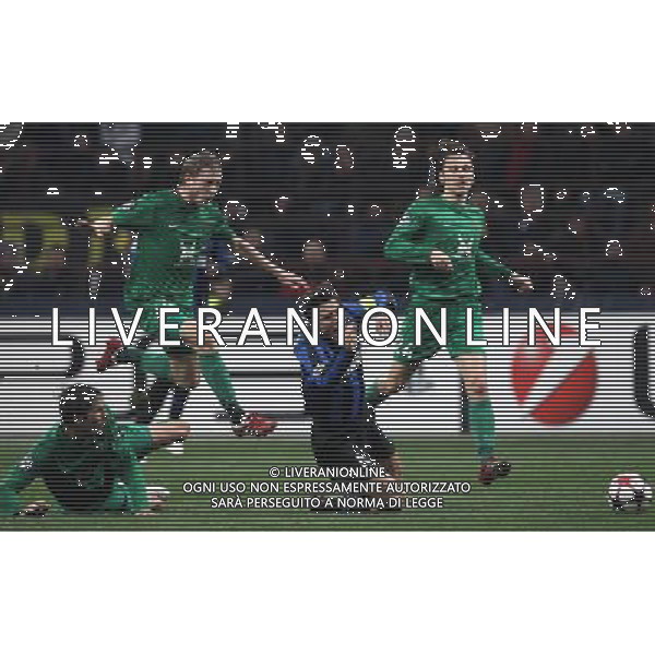 Champions League 2009/2010 Gruppo F MD6 Milano - 09.12.2009 FC Inter-FC Rubin Kazan Nella Foto: javier zanetti,cesar navas, murawski e popov ©luzzani-Ag. Aldo Liverani