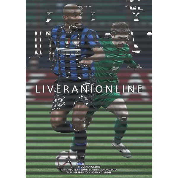 Milano 09-12-2009 Champions League 2009/10 inter-rubin kazan 2:0 nella foto maicon e lasha salukvadze ph marco luzzani/ag aldo liverani s.a.s.
