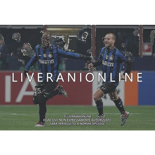Milano 09-12-2009 Champions League 2009/10 inter-rubin kazan 2:0 nella foto mario balotelli esulta dopo il gol ph marco luzzani/ag aldo liverani s.a.s.