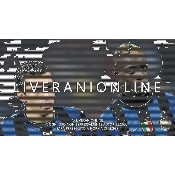 Champions League 2009/2010 Gruppo F MD6 Milano - 09.12.2009 FC Inter-FC Rubin Kazan Nella Foto:BALOTELLI MARIO-LUCIO /Ph.Vitez-Ag. Aldo Liverani