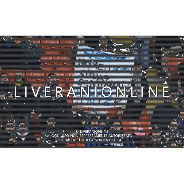 Champions League 2009/2010 Gruppo F MD6 Milano - 09.12.2009 FC Inter-FC Rubin Kazan Nella Foto:STRISCIONE TIFOSO INTER /Ph.Vitez-Ag. Aldo Liverani