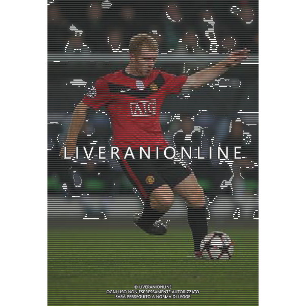 Champions League-Saison 2009/2010 VfL Wolfsburg - Manchester United 1:3 NELLA FOTO Paul Scholes FOTO FIRO-AG ALDO LIVERANI ONLY ITALY