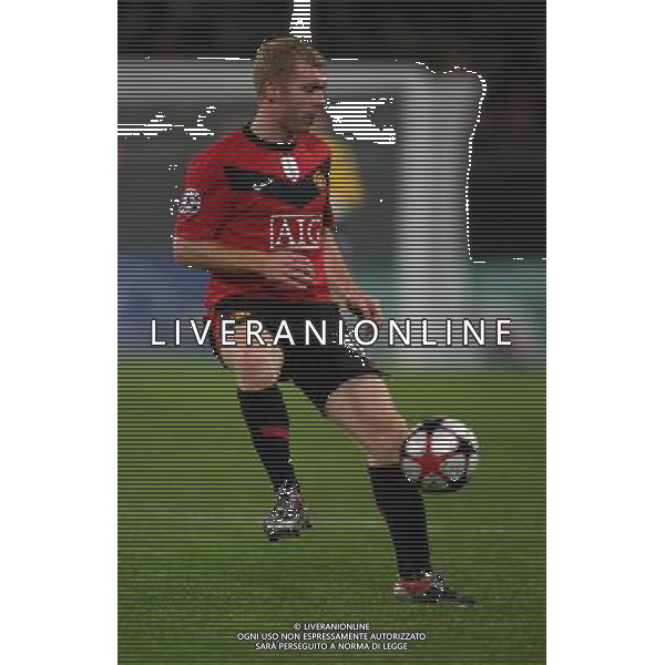 Champions League-Saison 2009/2010 VfL Wolfsburg - Manchester United 1:3 NELLA FOTO Paul Scholes FOTO FIRO-AG ALDO LIVERANI ONLY ITALY