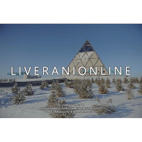 (091215) -- ASTANA, Dec. 15, 2009 -- Photo taken on Dec. 13, 2009 shows the Pyramid of Peace, also known as the \'Foster Pyramid\' in Astana, capital of Kazakhstan. Astana, once a drab town in the vast, windswept steppe, was declared Kazakhstan\'s new capital on Dec. 10, 1997. It now emerges as a modern, diversified city after a 12-year construction. Sadat) (yy) Astana e\' stata proclamata capitale del Kazakistan nel 1997. La citta\' e\' un importante centro culturale della Repubblica Kazaka /Agenzia Aldo Liverani Sas - ITALY ONLY -