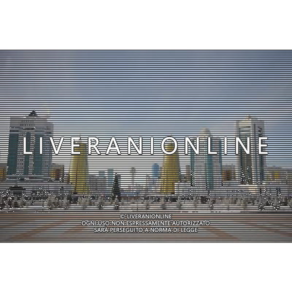 (091215) -- ASTANA, Dec. 15, 2009 -- Photo taken on Dec. 12, 2009 shows the general view of Astana, capital of Kazakhstan. Astana, once a drab town in the vast, windswept steppe, was declared Kazakhstan\'s new capital on Dec. 10, 1997. It now emerges as a modern, diversified city after a 12-year construction. Sadat) (yy) Astana e\' stata proclamata capitale del Kazakistan nel 1997. La citta\' e\' un importante centro culturale della Repubblica Kazaka /Agenzia Aldo Liverani Sas - ITALY ONLY -