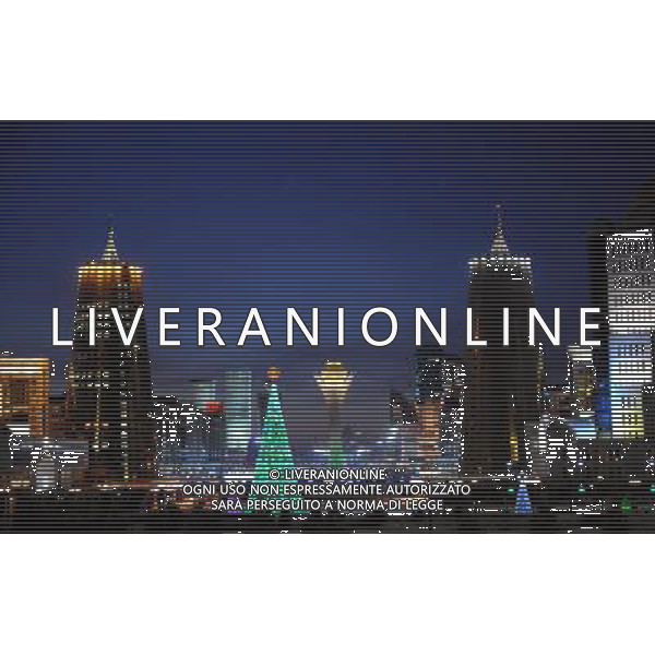 (091215) -- ASTANA, Dec. 15, 2009 -- Photo taken on Dec. 12, 2009 shows the night view of Astana, capital of Kazakhstan. Astana, once a drab town in the vast, windswept steppe, was declared Kazakhstan\'s new capital on Dec. 10, 1997. It now emerges as a modern, diversified city after a 12-year construction. Sadat) (yy) Astana e\' stata proclamata capitale del Kazakistan nel 1997. La citta\' e\' un importante centro culturale della Repubblica Kazaka - Veduta Notturna /Agenzia Aldo Liverani Sas - ITALY ONLY -