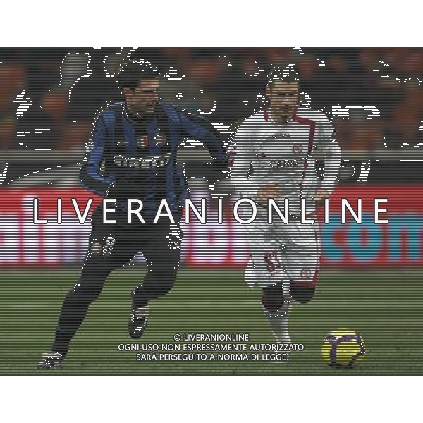 Inter - Livorno Coppa Italia Tim Cup 16/12/2009 nella foto thiago motta e candreva ©Luzzani/Agenzia Aldo Liverani Sas