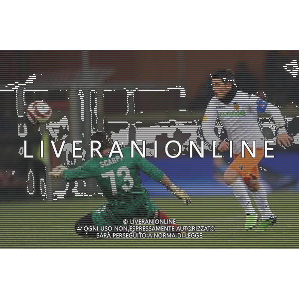 Genoa - Valencia Europa League 2009/2010 17-12-2009 Genova Nella foto: VILLA SUPERA ALESSIO SCARPI SU SUO ERRORE E VA A SEGNARE IL GOL ©Alessandro Falzone/Agenzia Aldo Liverani Sas 