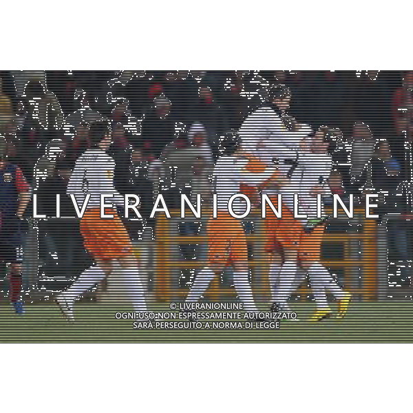 17-12-2009 Genova Sport-Calcio Genoa Valencia Europa League 2009/2010 Nella foto:Esultanza del valencia dopo il gol di Bruno AG ALDO LIVERANI 