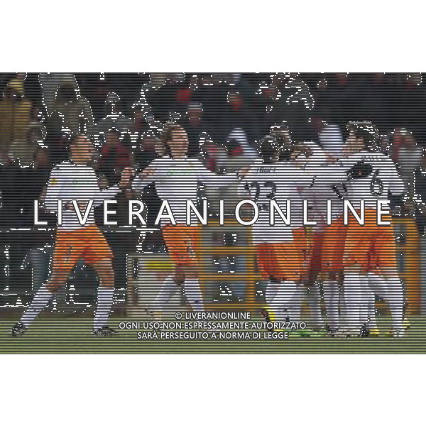 17-12-2009 Genova Sport-Calcio Genoa Valencia Europa League 2009/2010 Nella foto:Esultanza del valencia dopo il gol di Bruno AG ALDO LIVERANI 