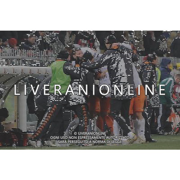 17-12-2009 Genova Sport-Calcio Genoa Valencia Europa League 2009/2010 Nella foto:Esultanza panchina del valencia dopo il gol di Villa AG ALDO LIVERANI 