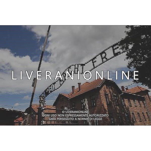 \'Work will Free you\' written on top of the main gate at Auschwitz-Birkenau Concentration Camp in Poland, on Tuesday, June 26, 2007. UNESCO has revised the name of Auschwitz to ``Auschwitz-Birkenau. German Nazi Concentration and Extermination Camp (1940-1945).\' . Ref: B949_121030_072266 Date: 26.06.2007 COMPULSORY CREDIT: WpN/UPPA/Photoshot/AG ALDO LIVERANI SAS *** Local Caption *** ITALY ONLY