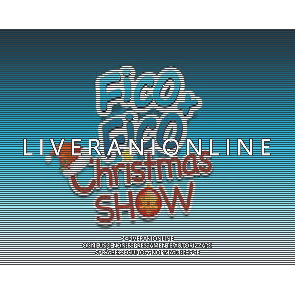 TRASMISSIONE TELEVISIVA\'FICO+FICO CHRISTMAS SHOW\' NELLA FOTO LOGO AG ALDO LIVERANI