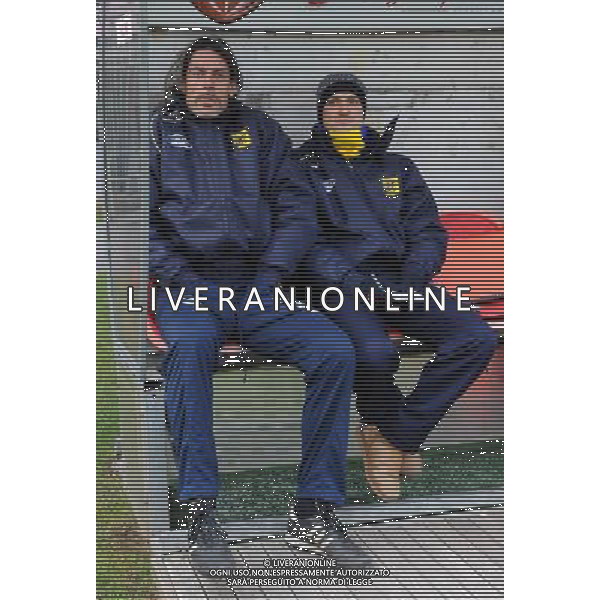 Campionato Lega PRO 1° Divisione Monza 13-12-2009 Monza - Figline nella foto: Moreno Torricelli allenatore del Figline, a SX, accanto a lui Anselmo Robbiati vice allenatore foto Garavaglia - ag. Aldo Liverani sas
