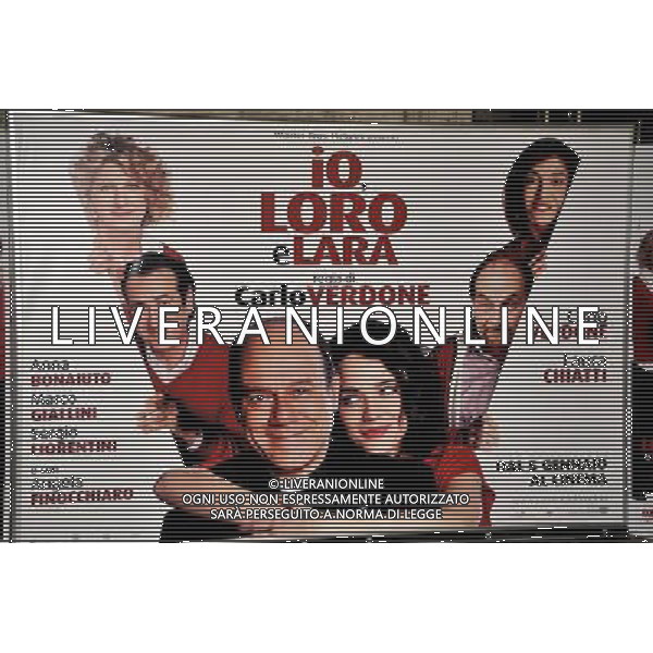 ROMA - CINEMA WARNER MODERNO - 30.12.09 PHOTO CALL FILM\' IO, LORO E LARA\' nella foto: locandina FOTO BRUNI-AG ALDO LIVERANI