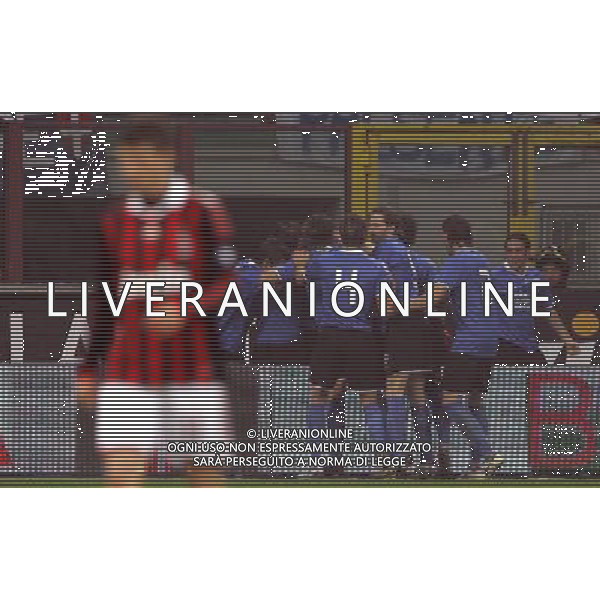 MILANO 13/1/2010 CALCIO SPORT COPPA ITALIA TIM 2009/2010 MILAN NOVARA NELLA FOTO l\'esultanza del novara dopo il gol PH LUZZANI/AG ALDO LIVERANI SAS