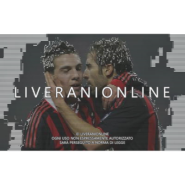 MILANO 13/1/2010 CALCIO SPORT COPPA ITALIA TIM 2009/2010 MILAN NOVARA NELLA FOTO l\'esultanza di mathieu flamini dopo il gol PH LUZZANI/AG ALDO LIVERANI SAS