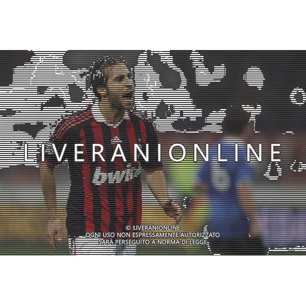 MILANO 13/1/2010 CALCIO SPORT COPPA ITALIA TIM 2009/2010 MILAN NOVARA NELLA FOTO l\'esultanza di mathieu flamini dopo il gol PH LUZZANI/AG ALDO LIVERANI SAS