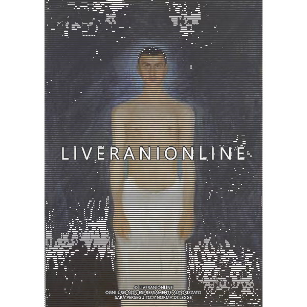 MILANO PALAZZO REALE 25 FEBBRAIO/6 GIUGNO 2010 TUTTE LE OPERE PROVENGONO DAL LEOPOLD MUSEUM DI VIENNA MOSTRA: \'SCHIELE ED IL SUO TEMPO\' NELLA FOTO RICHARD GERSTL, AUTORITRATTO SEMINUDO SU FONDO BLU, 1904-1905 OLIO SU TELA; 159X109 cm AGENZIA ALDO LIVERANI