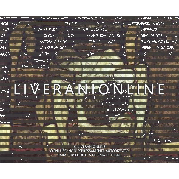 MILANO PALAZZO REALE 25 FEBBRAIO/6 GIUGNO 2010 TUTTE LE OPERE PROVENGONO DAL LEOPOLD MUSEUM DI VIENNA MOSTRA: \'SCHIELE ED IL SUO TEMPO\' NELLA FOTO EGON SCHIELE, MADRE CIECA, 1914 OLIO SU TELA; 99X120cm FOTO AG ALDO LIVERANI