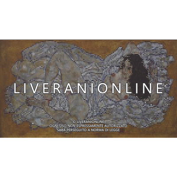 MILANO PALAZZO REALE 25 FEBBRAIO/6 GIUGNO 2010 TUTTE LE OPERE PROVENGONO DAL LEOPOLD MUSEUM DI VIENNA MOSTRA: \'SCHIELE ED IL SUO TEMPO\' NELLA FOTO EGON SCHIELE, NUDO DISTESO, 1917 OLIO SU TELA; 96X171cm FOTO AG ALDO LIVERANI