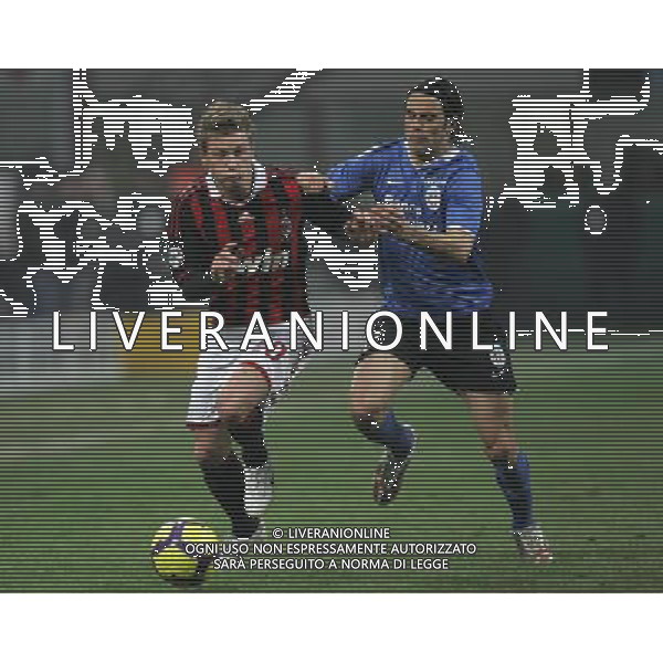 Milano 13-01-2010 Coppa Italia TIM CUP 2009/2010 Ottavi di Finale Milan-Novara 2 : 1 nella foto ignazio abate e alessio tombesi ph marco luzzani/ag aldo liverani s.a.s.