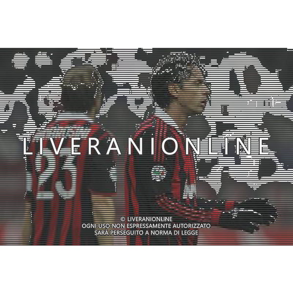 Milano 13-01-2010 Coppa Italia TIM CUP 2009/2010 Ottavi di Finale Milan-Novara 2 : 1 nella foto filippo inzaghi e massimo ambrosini ph marco luzzani/ag aldo liverani s.a.s.