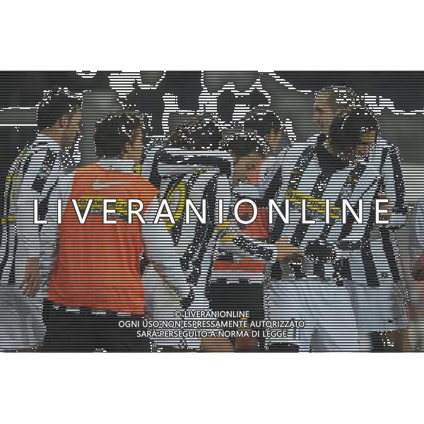 13-01-2009 Torino Sport-Calcio Juventus Napoli Coppa Italia Tim 2009/2010 Nella foto: l\'Esultanza della juventus dopo il gol di Del Piero ©Alessandro Falzone/ag aldo liverani sas